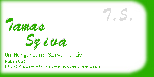 tamas sziva business card