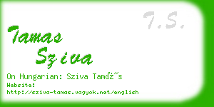 tamas sziva business card